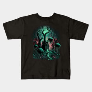 Dark forest path 3 Kids T-Shirt